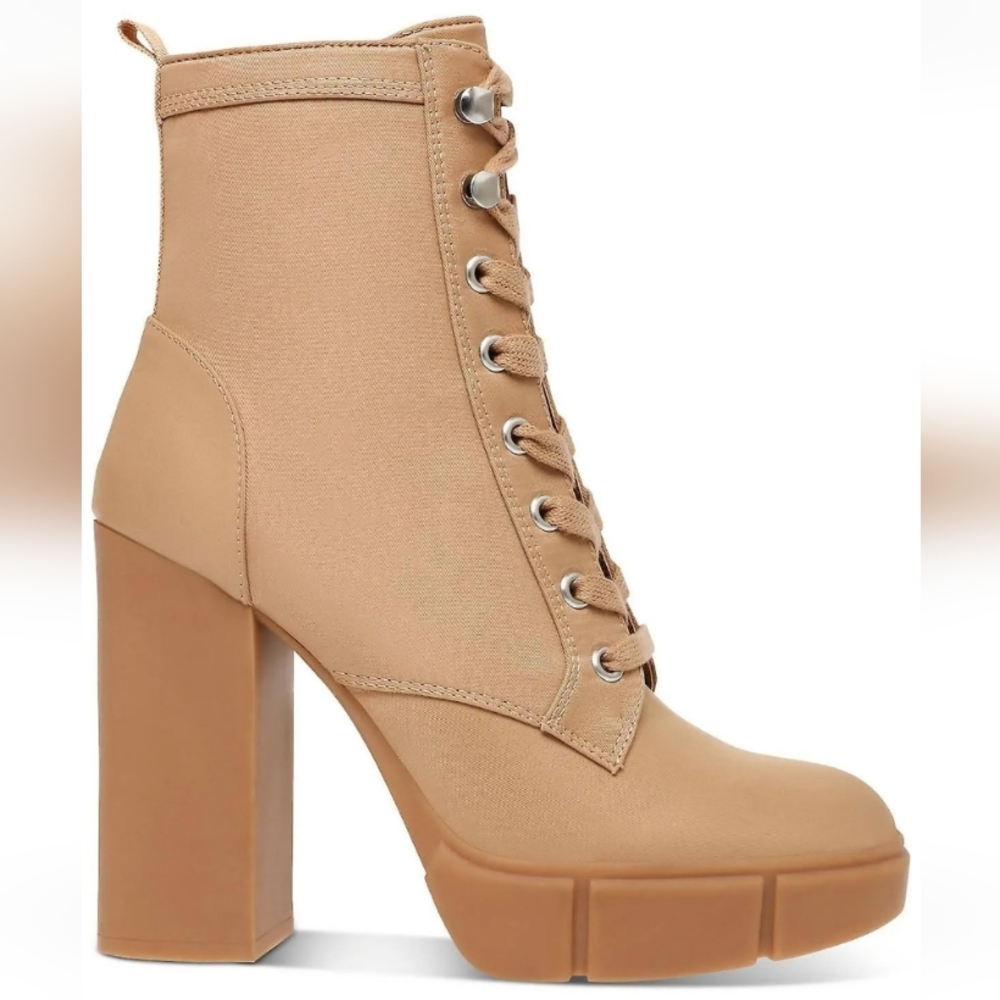 Steve Madden Hani Ankle Boots Tan -9 - Picture 5 of 9